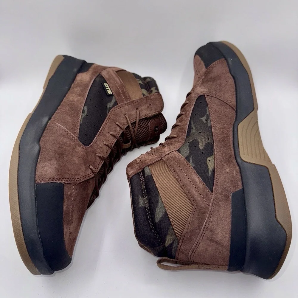 OTB T-Kool Mid Boots‎ Men's Size 14 Brown Waterproof Leather Camo Tactical